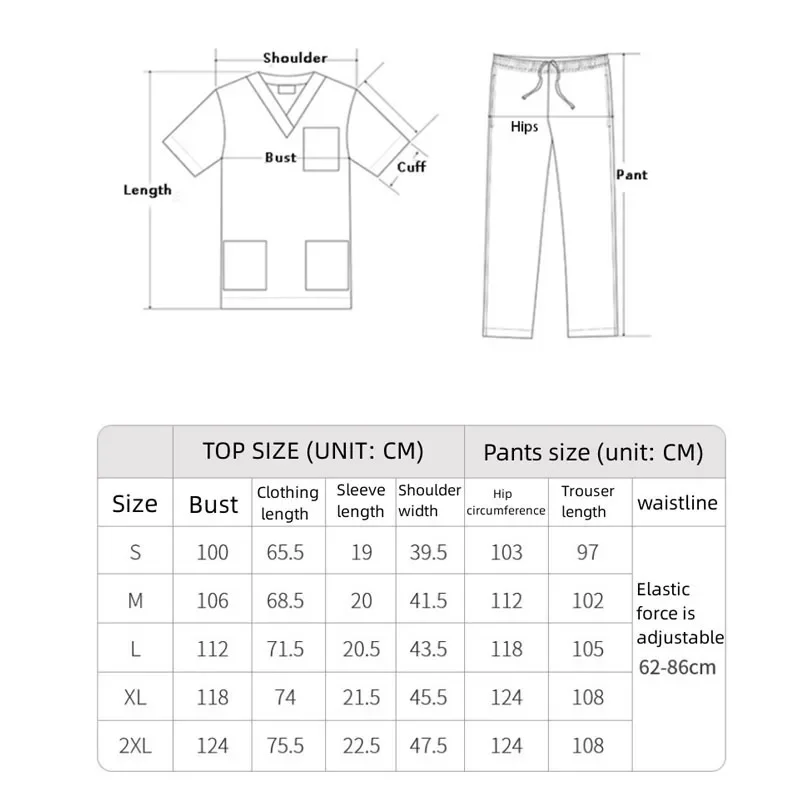 1pc Shirt Hospital Uniform Women Medical Scrubs fornitore modello medico Designer medico Medical Dental Clinic Beauty Spa