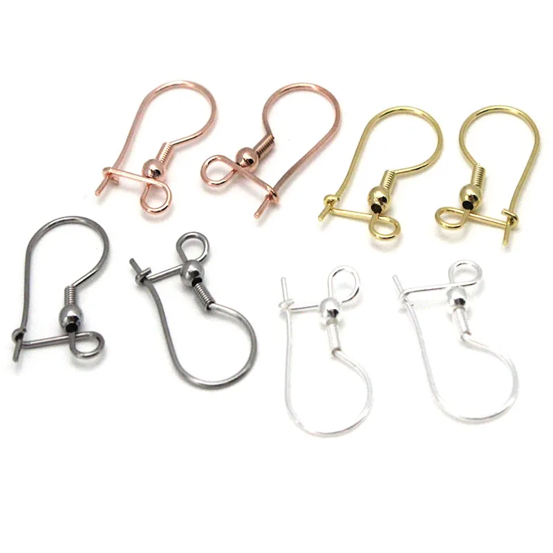 

20Pcs Surgical Stainless Steel Hypoallergenic Ear Wires Earrings Clasps Hooks for DIY Earring Findings Jewelry Making Materials