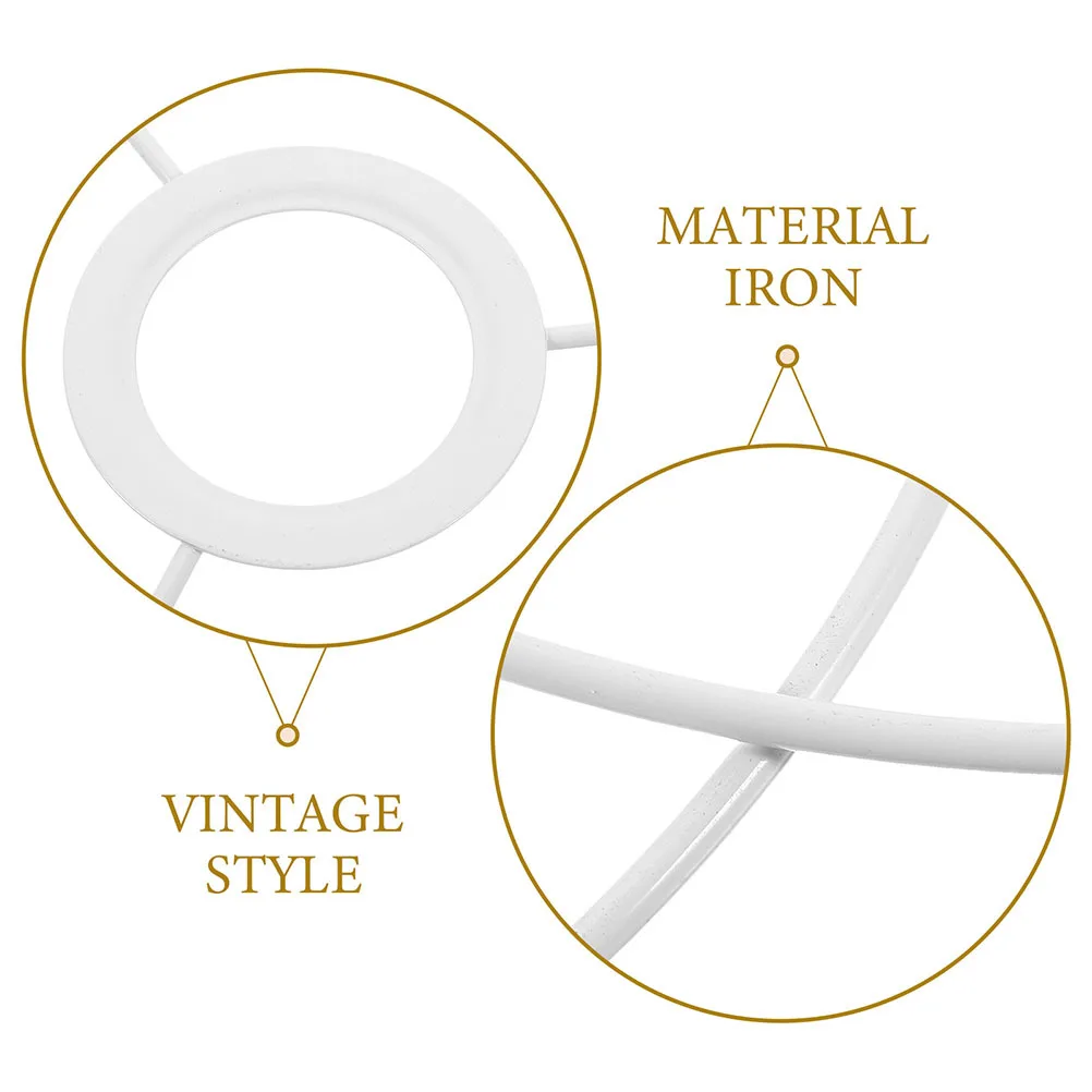 

2 set Lampshade Frame Ring Metal Lamp Shade Support Diy Lampshade Material For Table Light Chandelier Iron Wire Holder Pendant