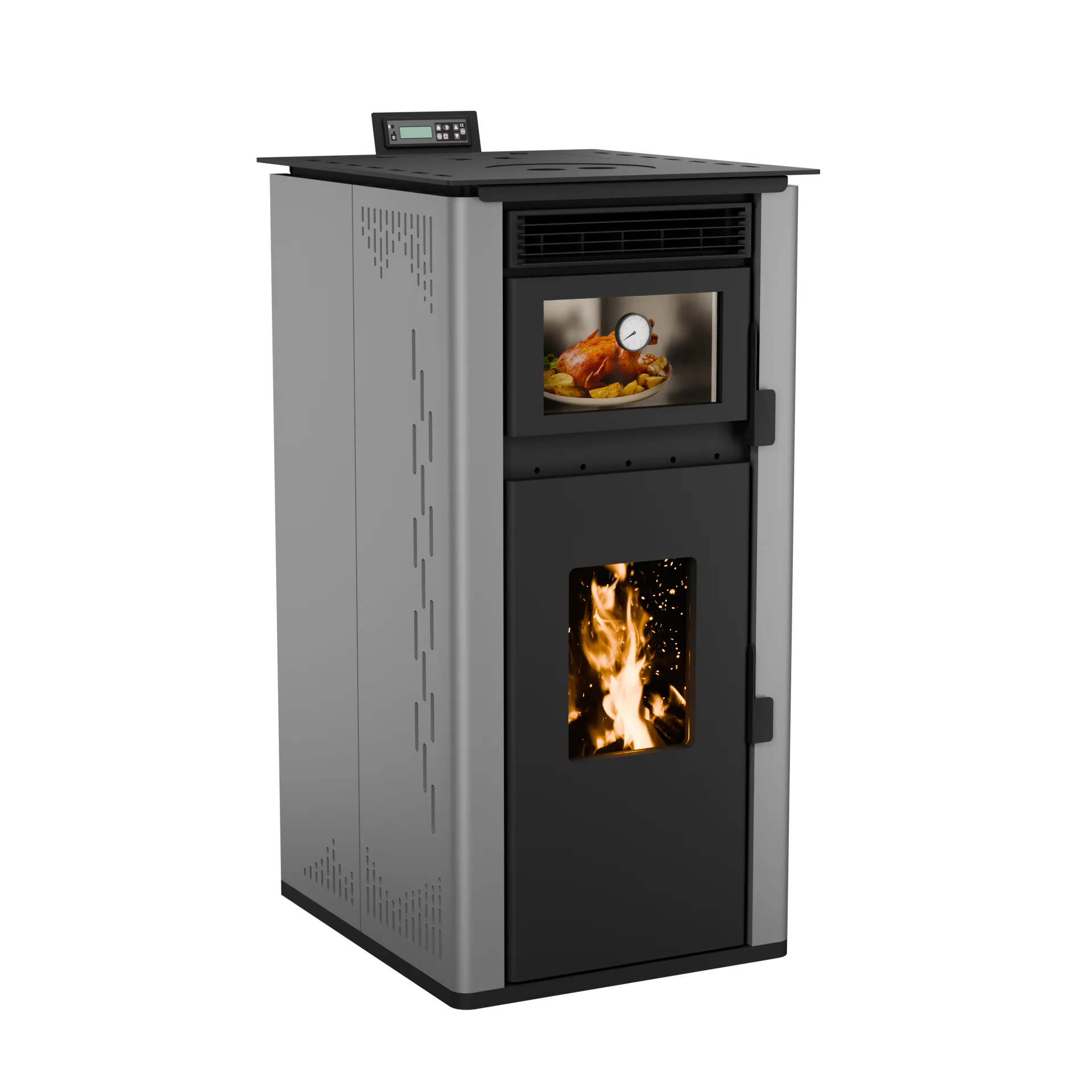 

Внутренняя стальная каминная печь, дизайнерская дровяная печь, пульт дистанционного управления для внутреннего и наружного использования, бездымная для кухни, гостиной