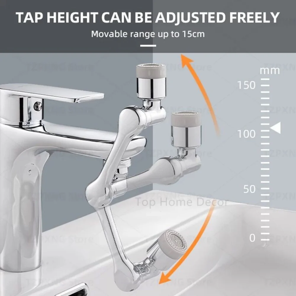 Grifo de Metal para salpicaduras de agua, rociador con boquilla de cabezal, extensor giratorio de 1080 °, con filtro de 22/24mm, para Cocina