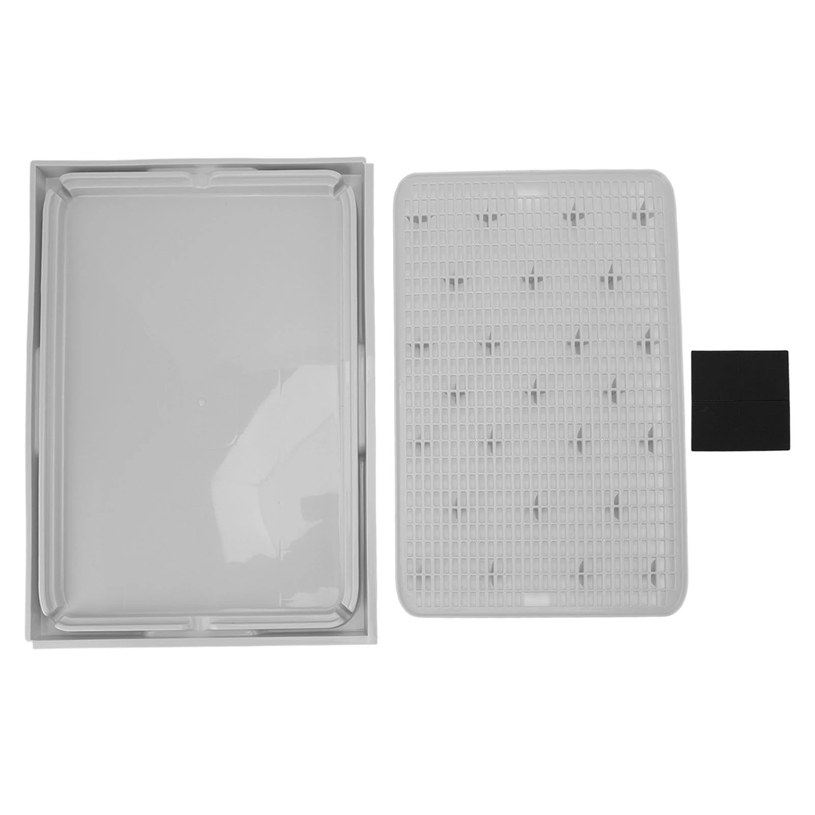 Kattenbak Mat 41x28x2cm Ruime Plastic Dubbellaags Wasbare Kattenbakvanger Mat met Anti Slip bodem Dierbenodigdheden