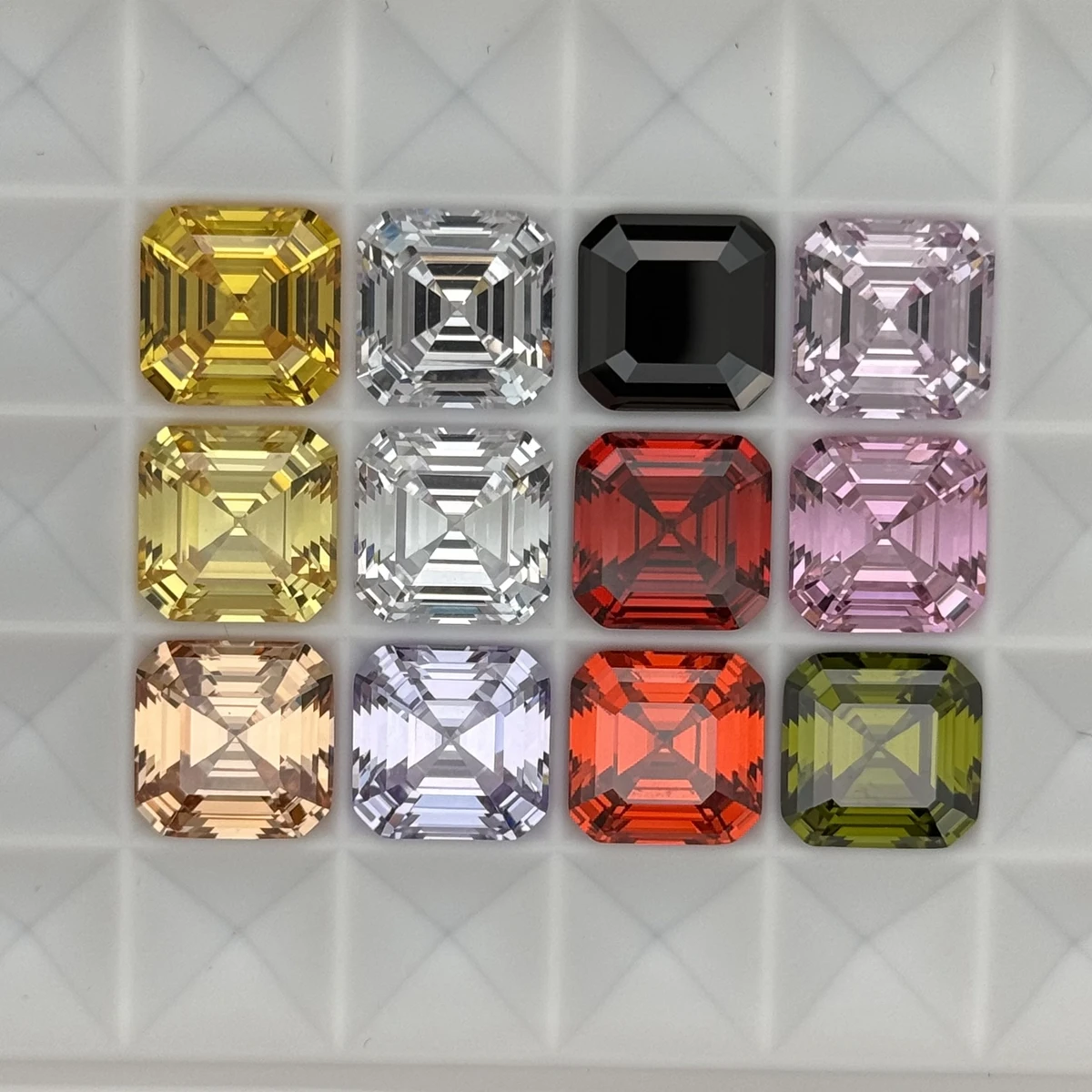 

Mosangna-Synthetic CZ Stone Asscher Cut, White Color, Cubic Zirconia Stone, 6A Quality, 3x3mm x 10mm