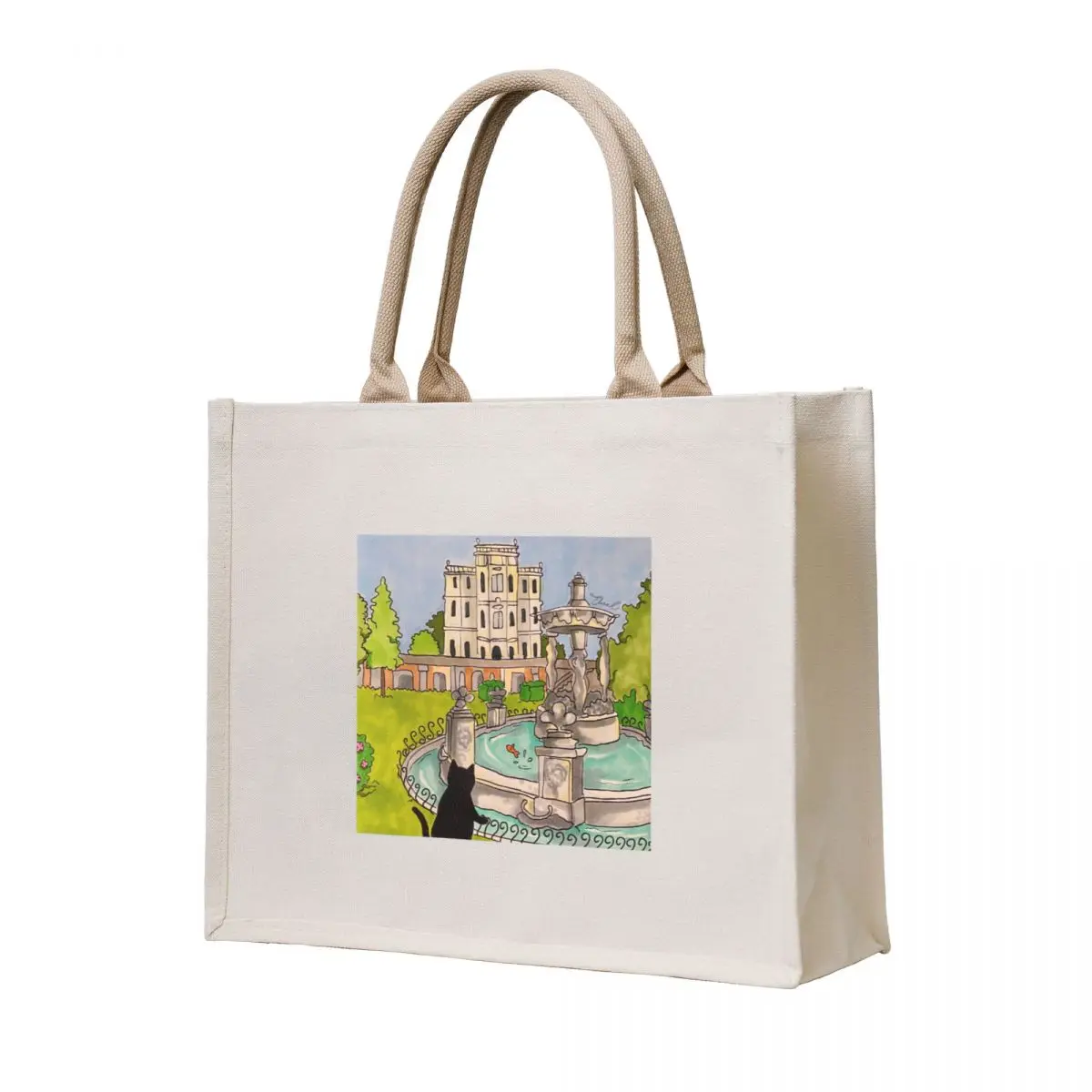 

Journal of a Cat in Rome - Villa Pamphilj Tote Bag university shopper bag canvas tote Canvas bag