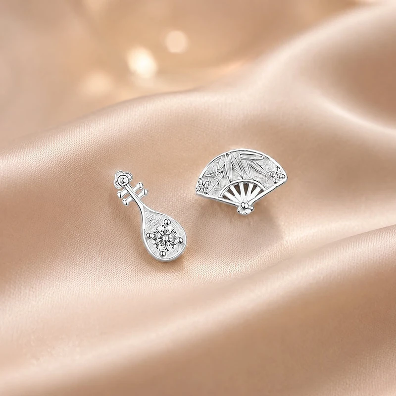 GANPUP Niedliche Funkelnde AAA Kubikzirkonia Herz-Ohrstecker für Damen, Modischer Neuer Ohrpiercing-Schmuck, Geschenk für Party und Alltag. – Detail 7