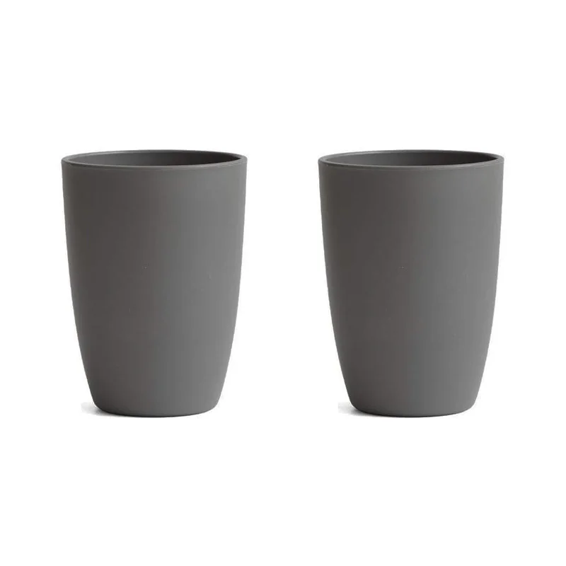 2/4/6pcs Gray Plastic Cups Can Be Reused, Suitable for family Kitchens, Restaurants, Picnics, Campers and Drinking Milk Juice.
