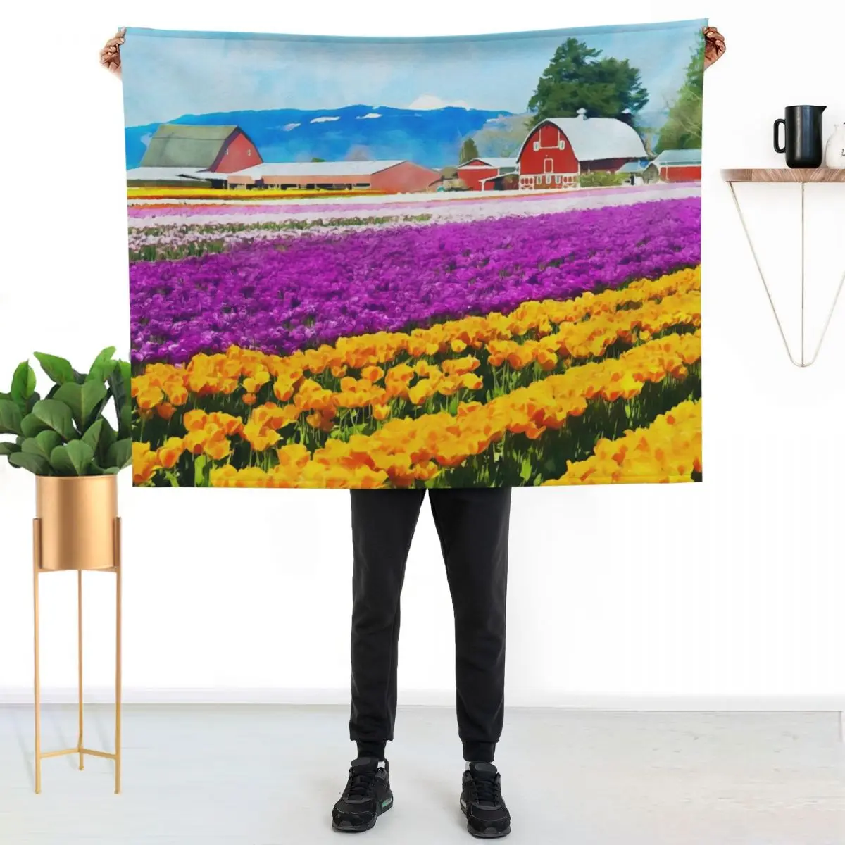 

Skagit Valley Throw Blanket Durable Warm Blanket for Daily Home Use