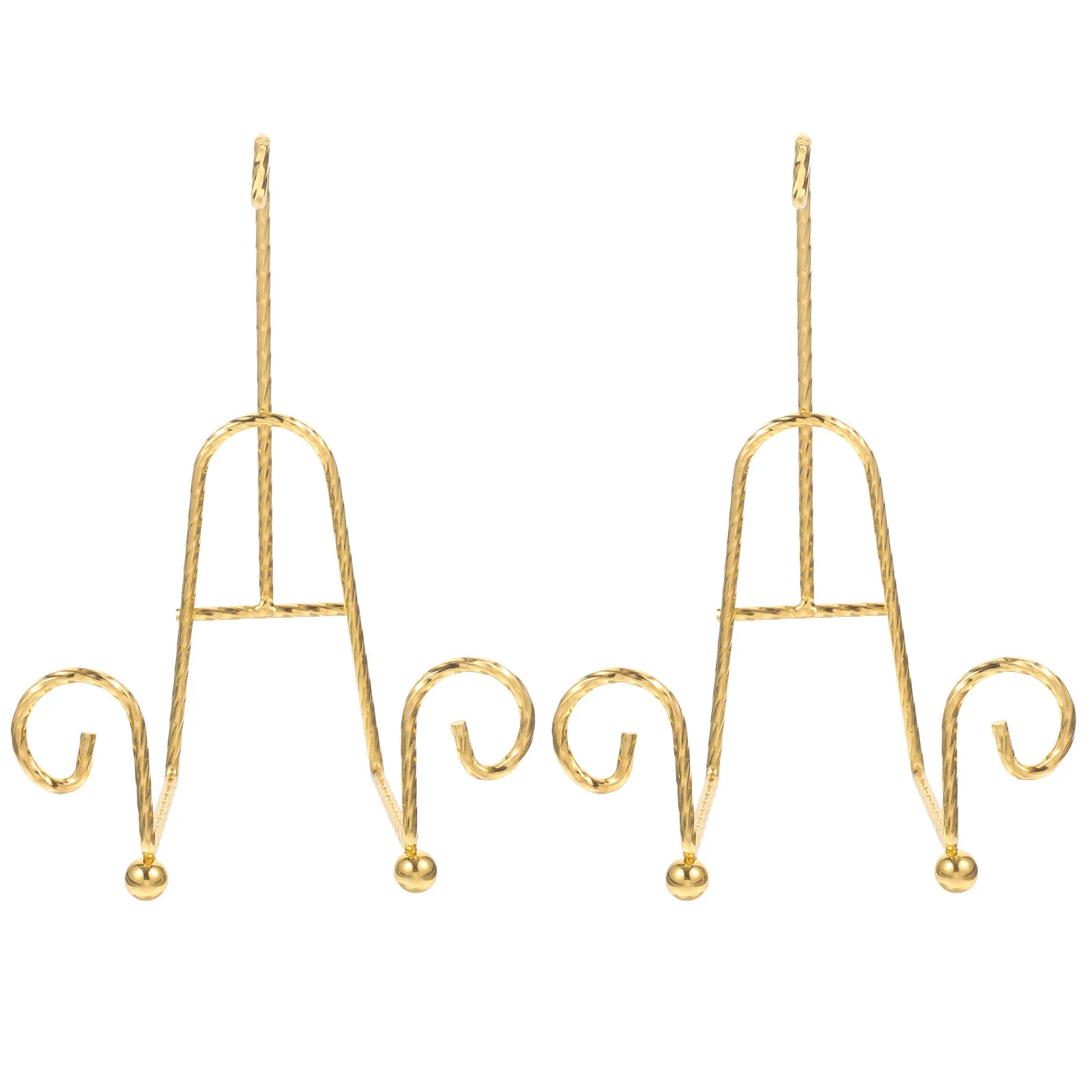 

2Pcs Metal Cup Saucer Holder Iron Display Stand Display Rack for Collector Plates Dishes Home Decor