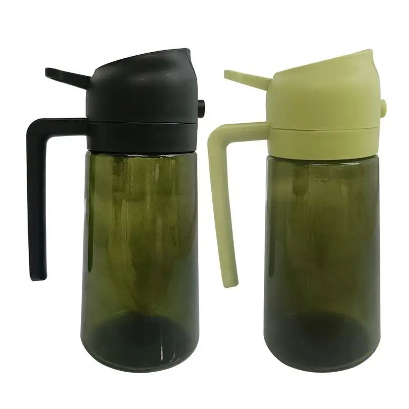 2 In 1 Oil Dispenser Oil Sprayer 470ml Plastic Spray Oil Sprayer Bottle With Handle Liquid Condiment Container For Barbecue