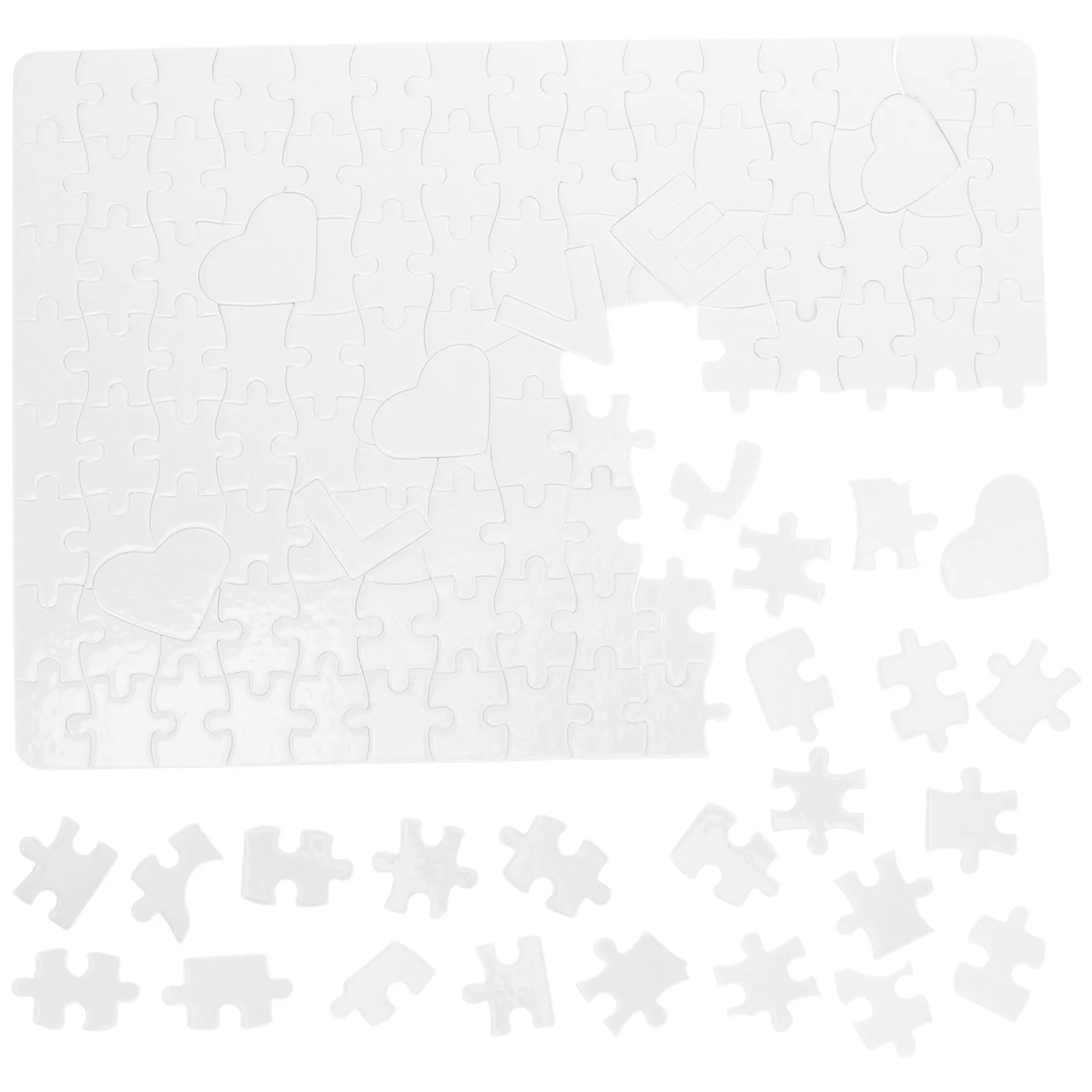 

1Set Love Sublimation Puzzle Blank DIY Heat Transfer Sublimation Transfer Puzzle for Weddings Birthdays Invitations Classroom