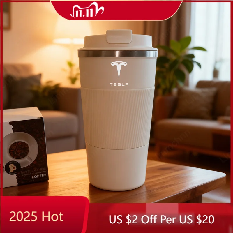 

Автомобильная наклейка, автомобильный термос, кофейная кружка для Tesla Model 3, модель S X Y Roadster SpaceX, автомобильный логотип, чашки для воды, кофейная чашка из нержавеющей стали