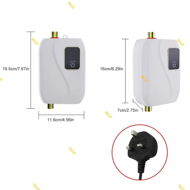 96GF جدار مثبتة على المياه الكهربائية شاشة LCD عرض درجة الحرارة نظام التسخين السريع