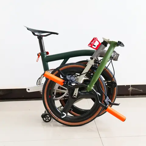 COMEPLAY Titanium Full Brompton 7 speed Tri-fold Bike MINT BOB ACEOFFIX