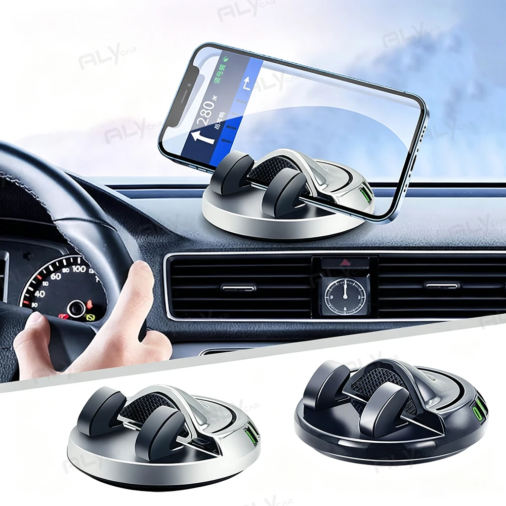 Suporte de Telefone para Carro, Suporte de Painel de Silicone Antiderrapante com Rotação de 360 Graus, Suporte Universal para Navegação para Todos os Veículos