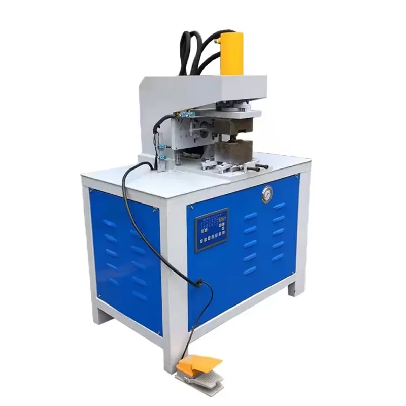 Hydraulic Corner Cutter Machine Portable Stainless Steel Pipe Angle Punching Machine Hydraulic Pipe Notching Machine