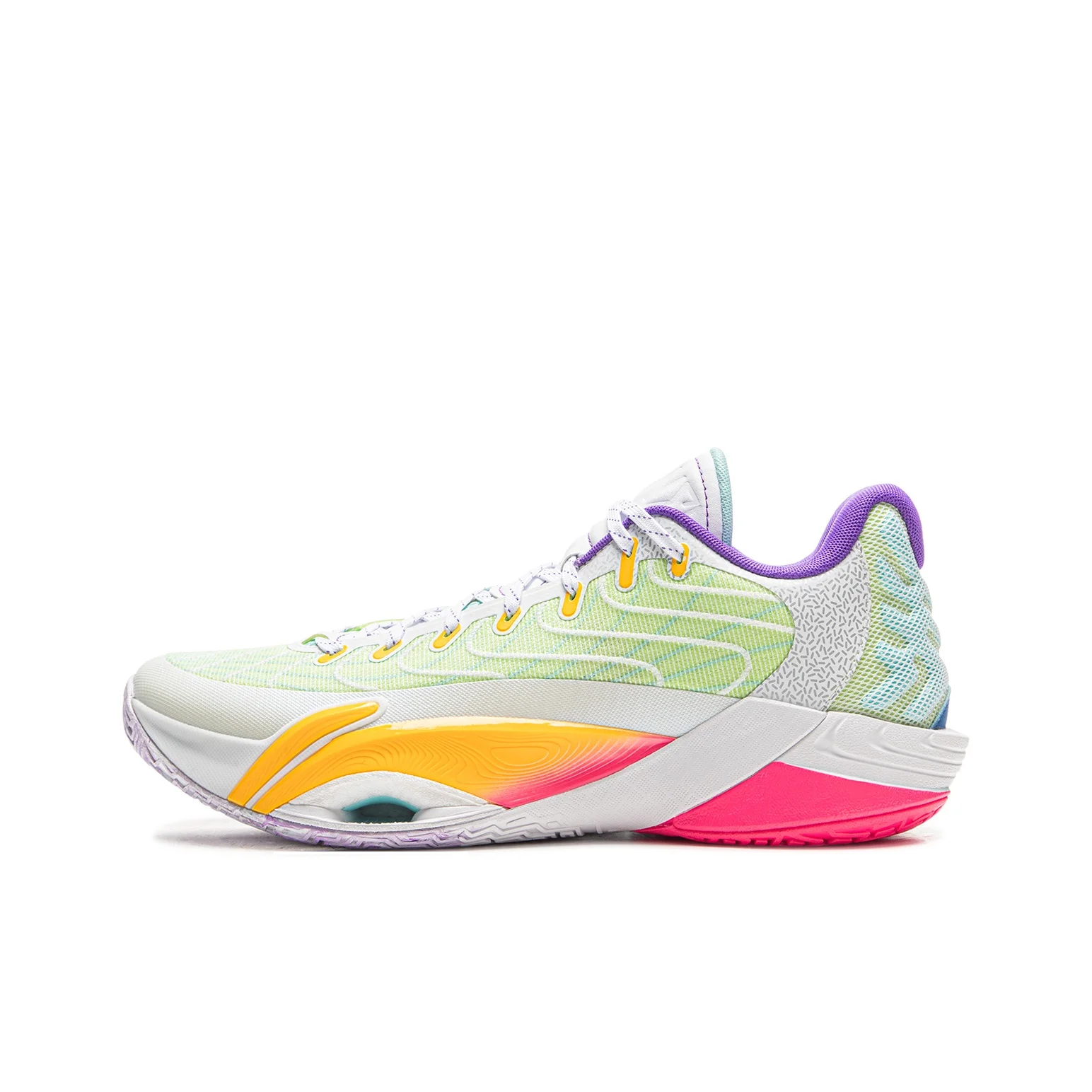 Li Ning Cushioning Slip Resistant Abrasion Resistant Breathable Rebound Grip Low top Basketball Shoes Men's ABAV067-4