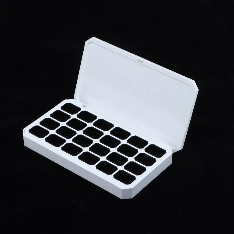 24 Grids Empty Magnetic Nail Case Waterproof Storage Organizer for DIY Manicure Fast Painting Gift for Nail Lovers