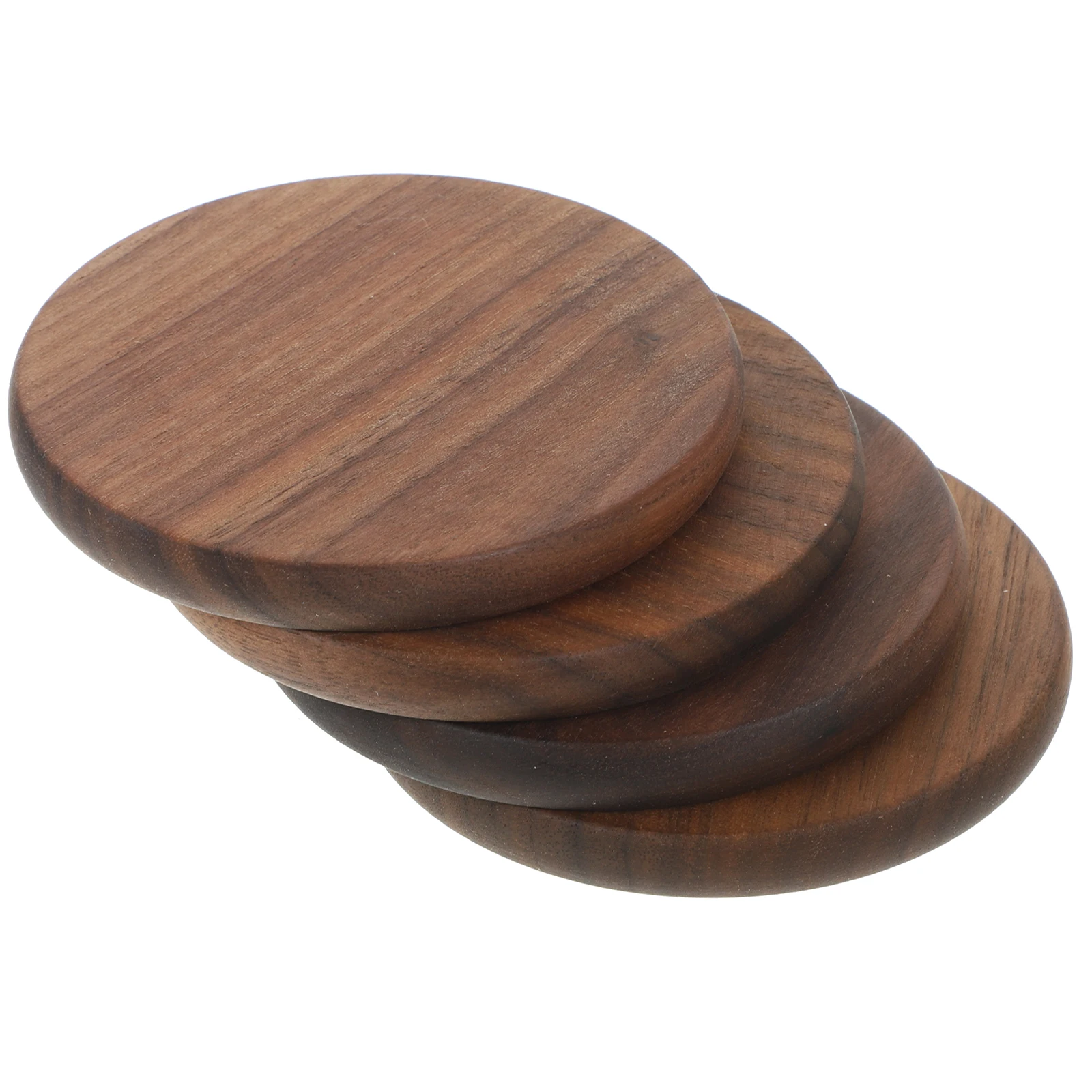 

4pcs Wooden Coasters Cup Mat Set Heat Resistant Table Placemat For Home Kitchen Dining Drink Protection Non-Slip Wood Table