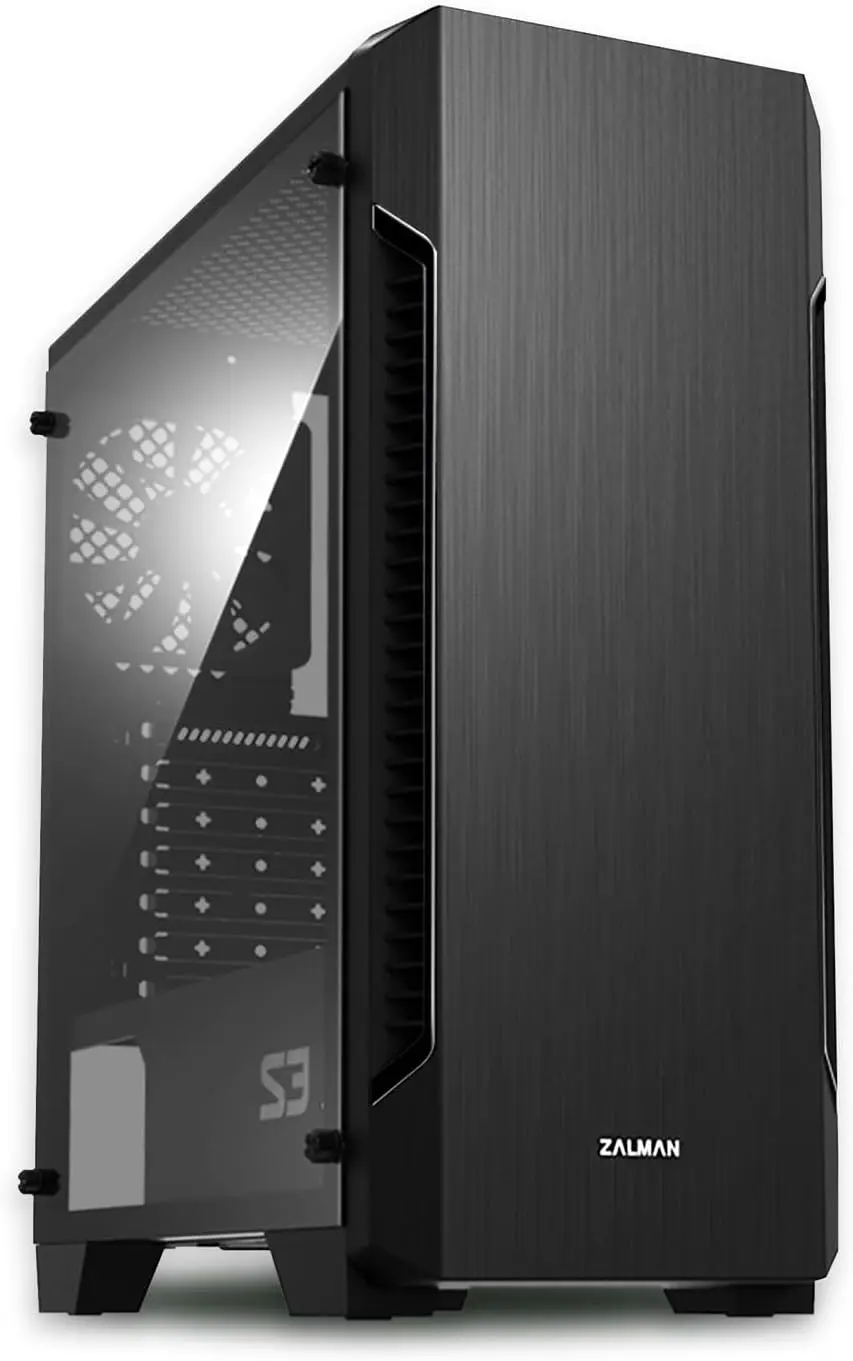 

ATX Mid-Tower PC Case with Full Acrylic Side Panel and 3 Pre-Installed 120mm Fans in Black