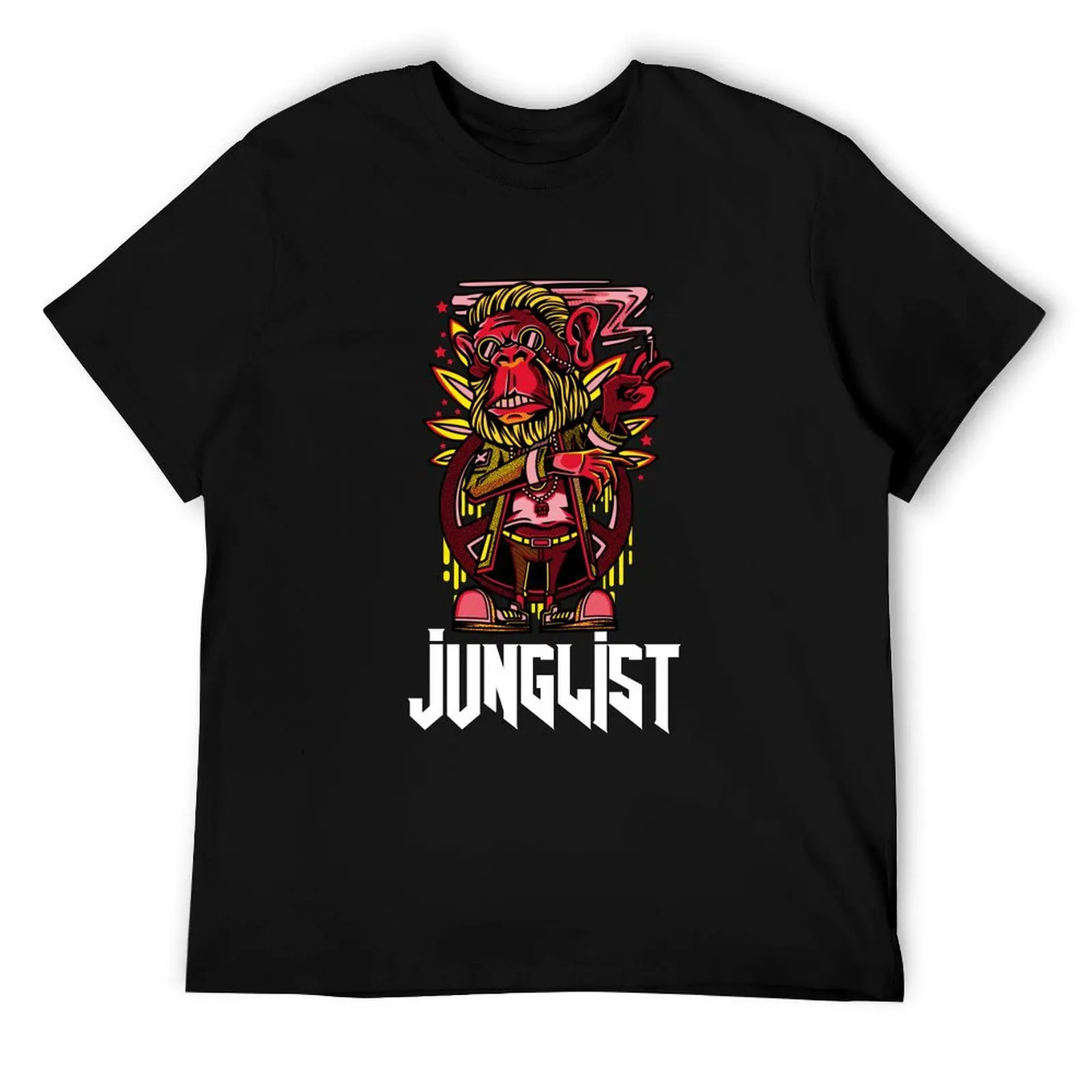 

Drum N Bass DNB Monkey Raver Festival Dubstep DJ Junglist 90s Rave T-Shirt man t shirt cotton t shirts with prints T-Shirt