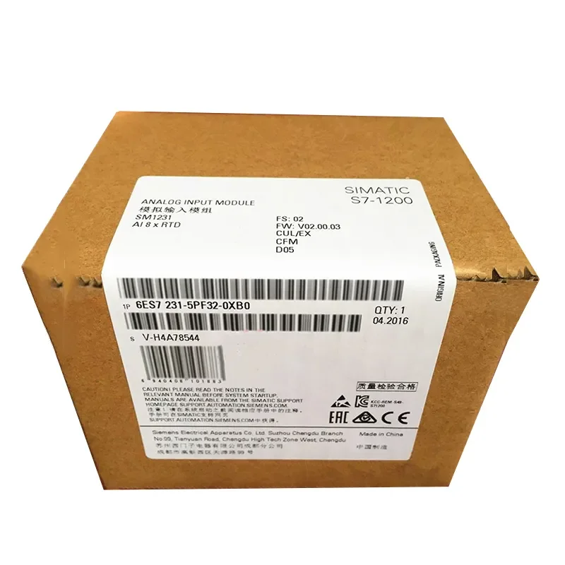 New Original 6ES7231-5PF32-0XB0 6es72315pf320xb0 SIMATIC S7-1200 Analog Input Module Stock In Warehouse