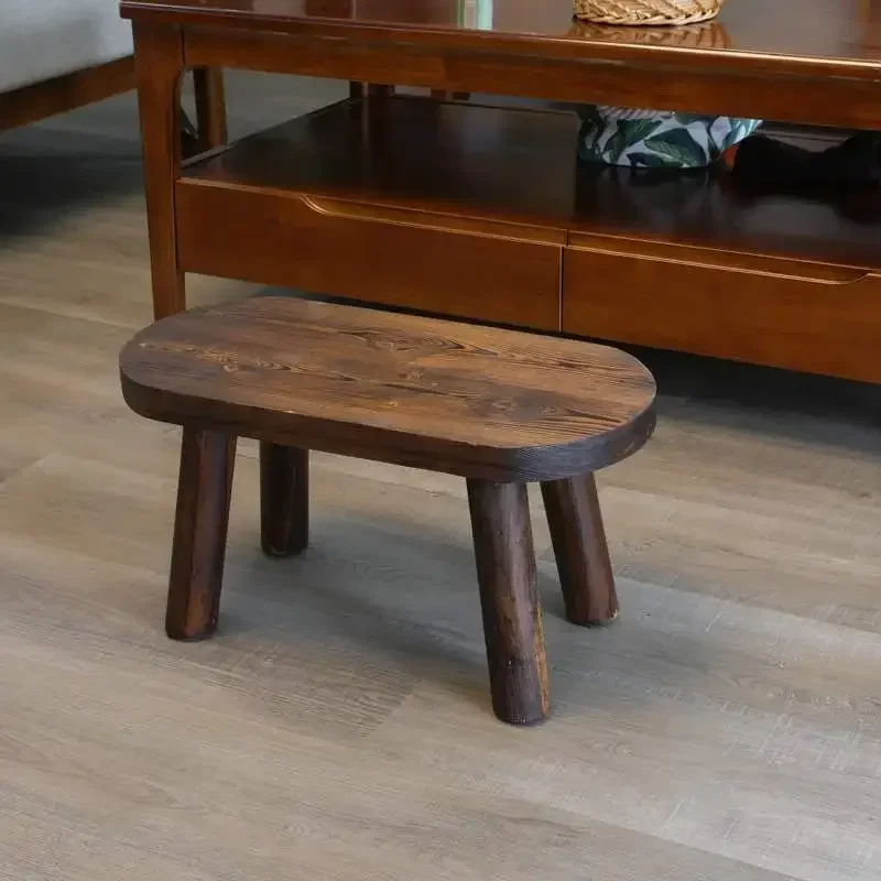 Anti-corrosion Bathroom Stool, Sturdy Wooden Bench, Non-slip Durable Design, Perfect for Elderly Showers, Safety Seat A8