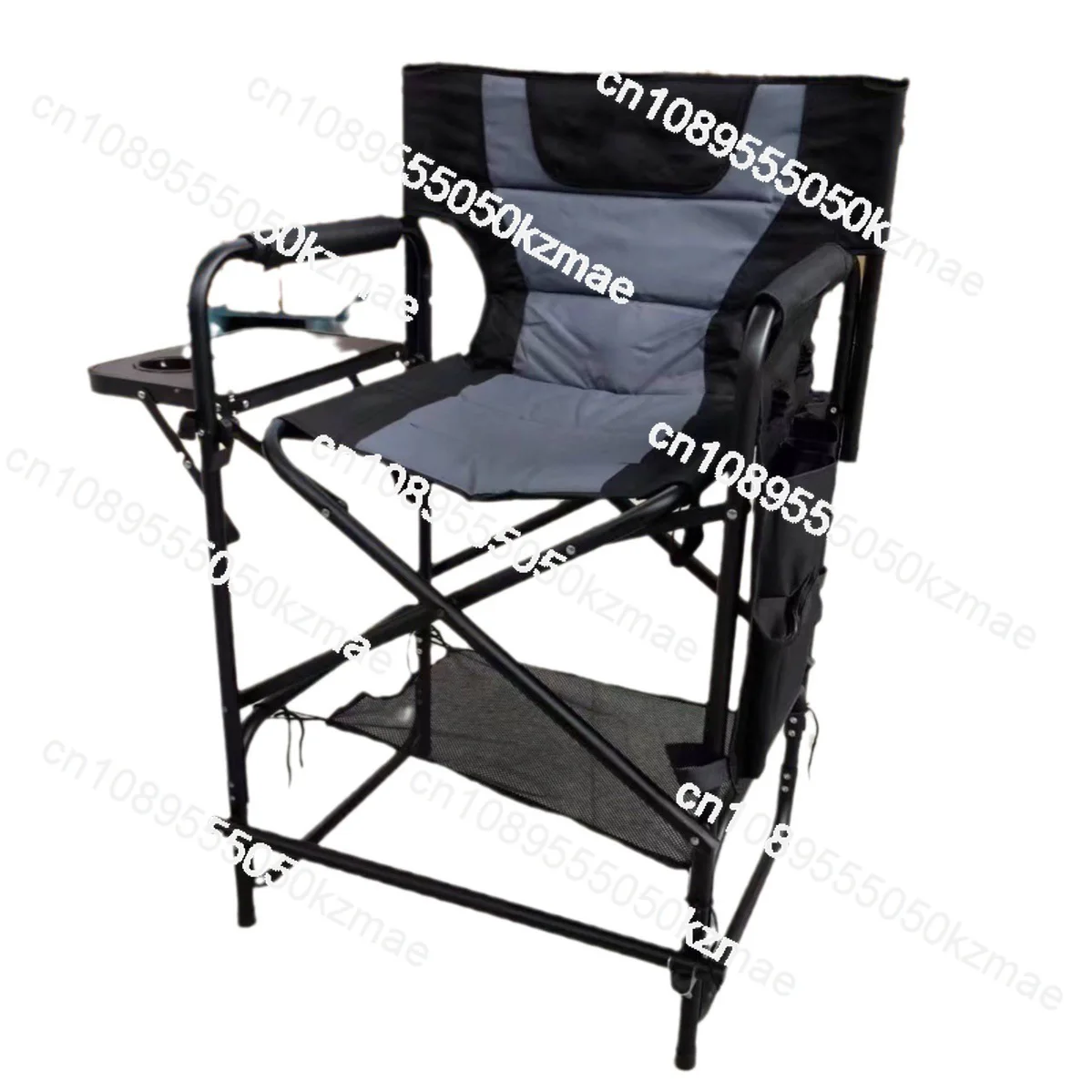

Outdoor Padded Fishing Chair Camping Folding Director Chair Function Portable Table Board Makeup Plus Height Folding Chair