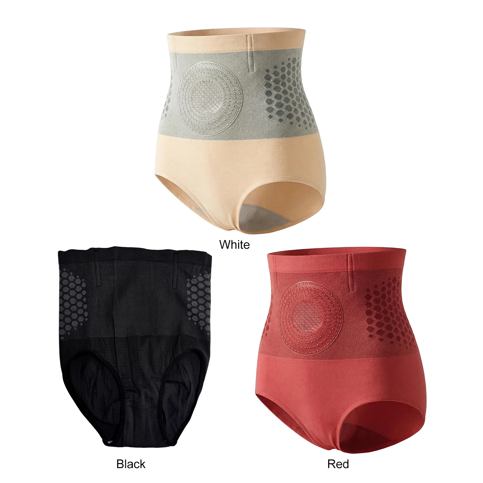 Nahtlose Damen-Shapewear-Höschen mit Hoher Taille, Atmungsaktive Waben-Kompressions-Shorts zur Fettverbrennung und Figurformung – Detail 10