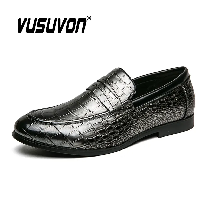 Fashion Men Penny Loafers Shoes Breathable Leather 38-48 Size Boys Black Soft Outdoor Casual Winter Mules Dress Work Flats