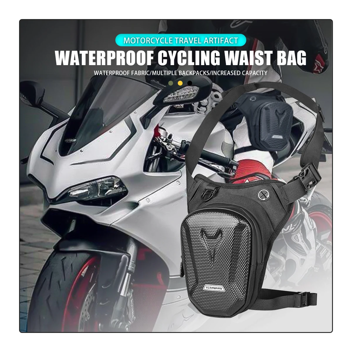 Motorcycle Drop Waist Leg Bag Thigh Belt Hip Bum Waterproof Motorbike Tactical Travel Cell/ Mobile Phone Purse Fanny Pack Bags