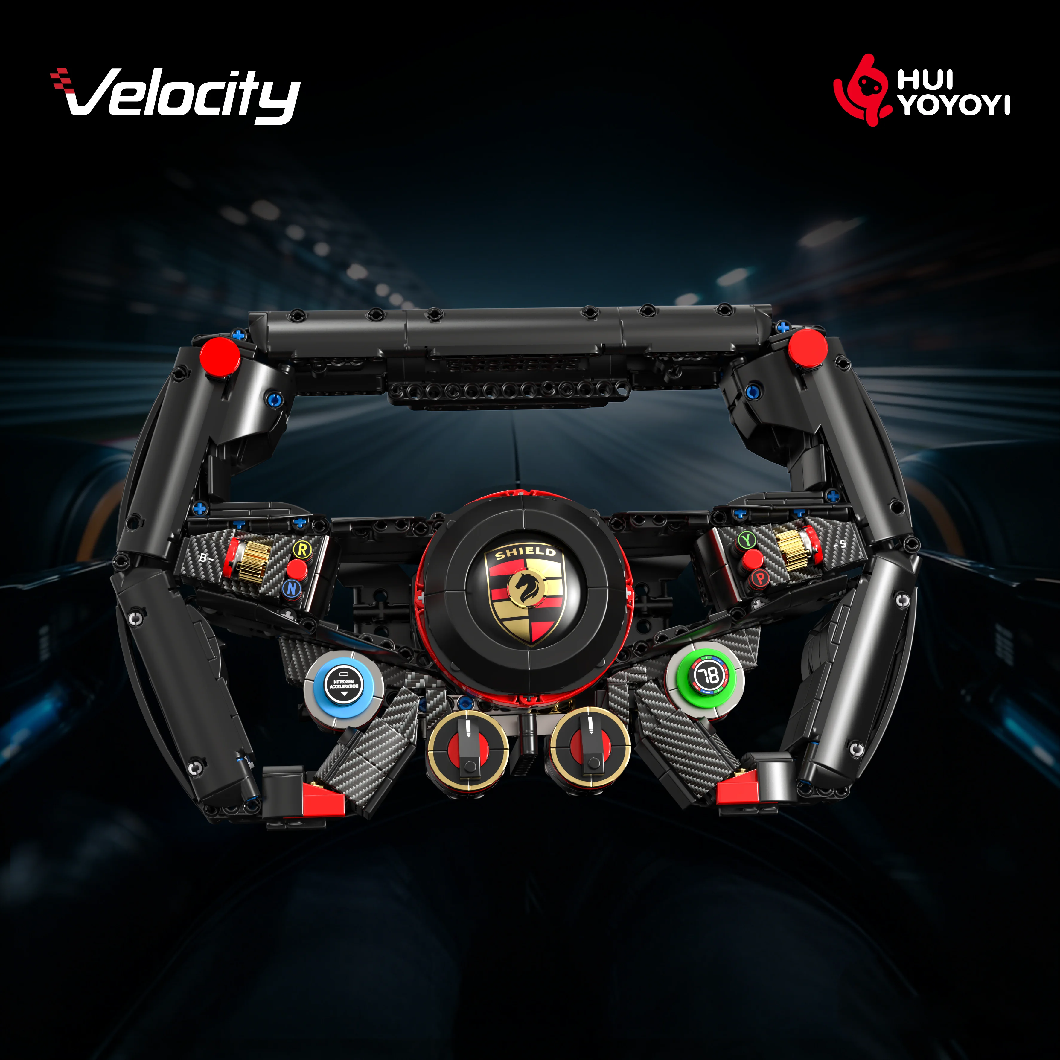 

Steering Wheel Series Elite Concept Steering Wheel Model Educational Assembly Building Blocks Toy Decoration