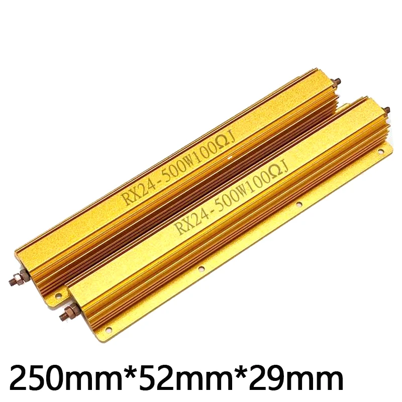 Rx24 500w Aluminum Metal Resistor 8 10 12 15 20 25 30 40 47 50 60 80 100 120 150 180 200 300 500 Ohm 1k 2k 3k 10k