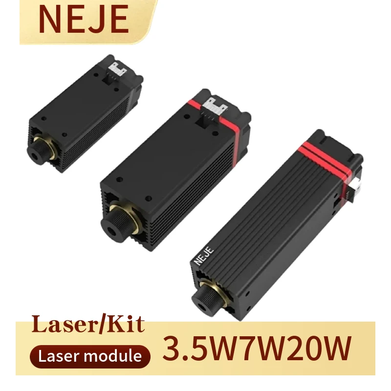 NEJE 500MW 3.5W7W20W Módulo láser 450nm cabezal láser de grabado longitud Focal fija grabado de alta precisión para grabador láser CNC