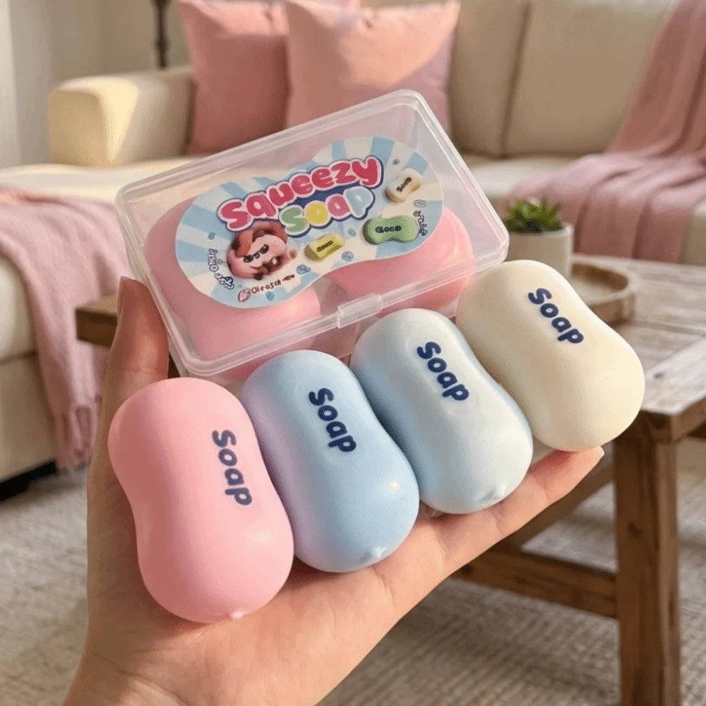 Wax Coating Crunchy Soap Squeeze Toy Sensory Fidget Finger Relax Soap Ball Squishy Pinch Sound Crispy Crunchy Fidget Toy Student