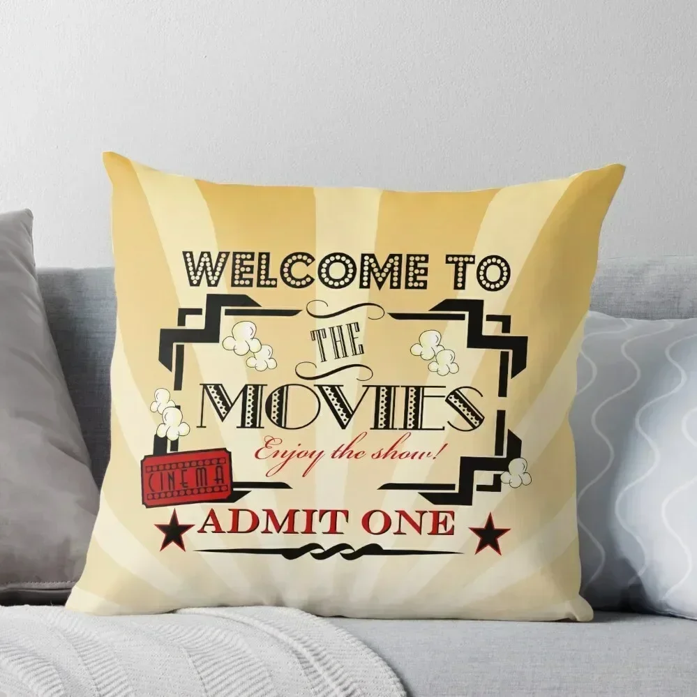

Movie Theater Admit one ticket Cinema Pillow-Red Throw Pillow pillowcases for sofa cushions Cushions For Decorative Sofa pillow