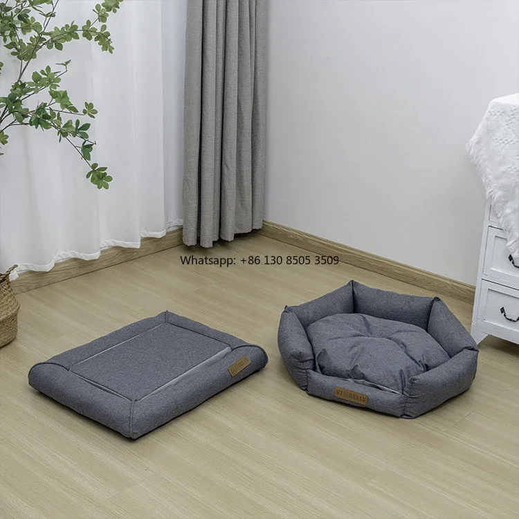 Manufacturer Wholesale New Design Grey Dog Bed Cationic Oxford