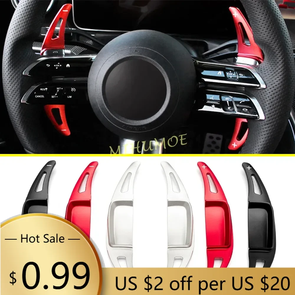 

Чехлы на руль для Mercedes-Benz A B C E S GLC EQE EQS класса 2023-2025 гг., удлинение переключения передач, алюминиевый переключатель передач