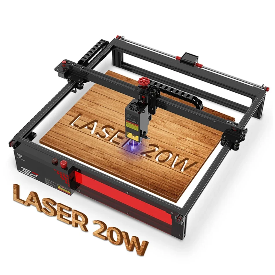 

TS2 20W Desktop 10000mm/min Speed Air Assist Auto Focus APP Connect wood cutting engraving high speed machine