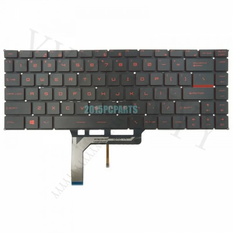 Y+NEW for MSI GS65 Stealth GS65VR MS-16Q2 Keyboard Backlit US Red Characters