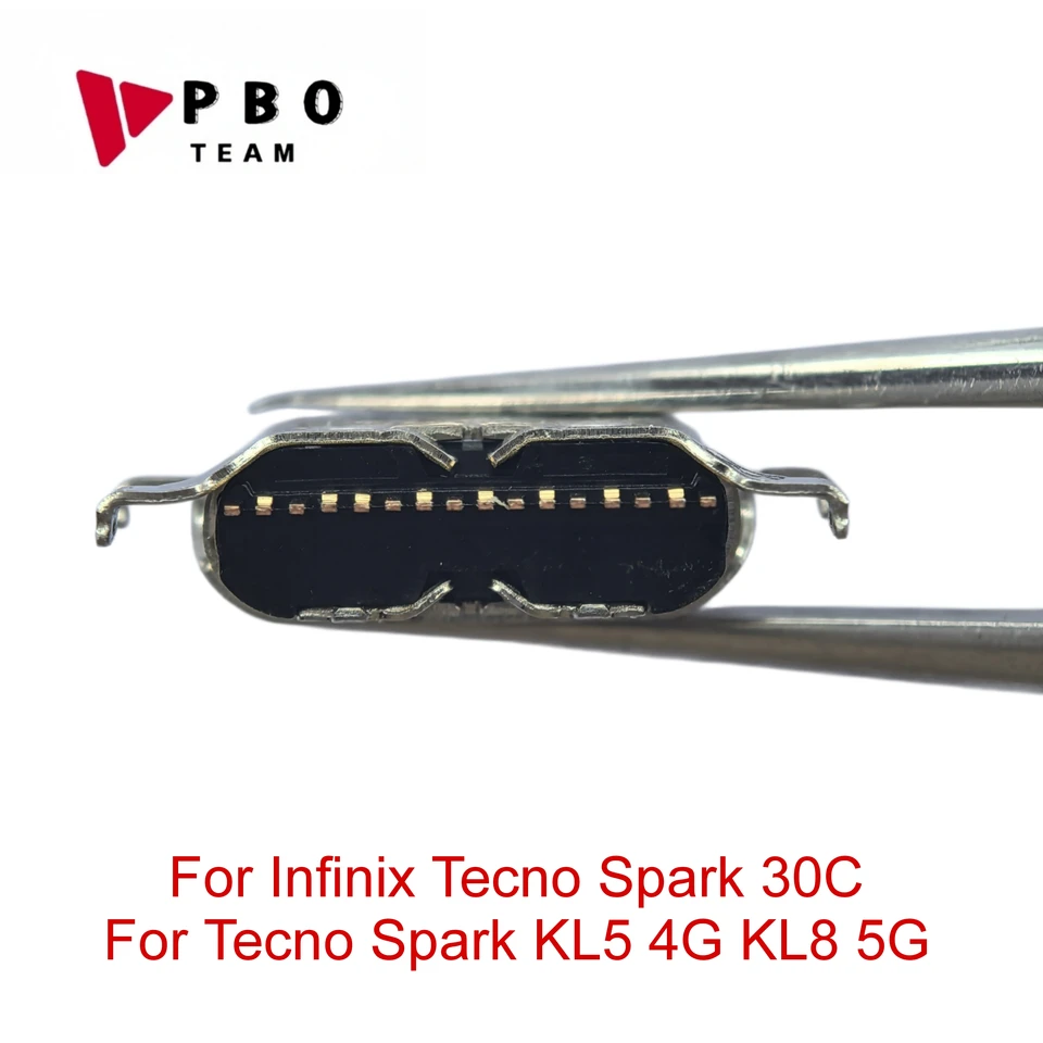 10-100 Piezas Puerto de Carga Micro USB Tipo C Conector para Infinix Tecno Spark 30C para Tecno Spark KL5 4G KL8 5G 4