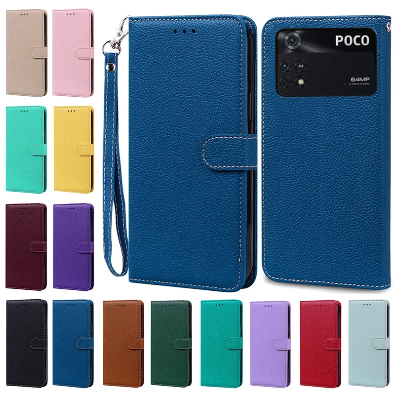 

POCOM4 Poco M4 Case For Xiaomi POCO M4 Pro 4G Wallet Leather Flip Case For Xiaomi Mi POCO M4 Pro 5G Case Cover Coque Fundas Bags