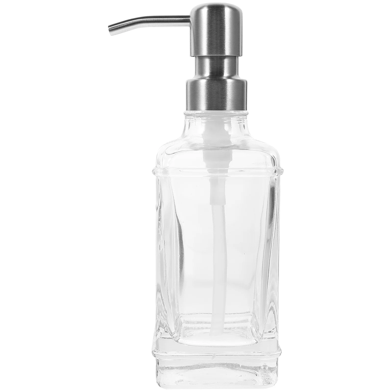 

1Set Glass and Stainless Steel Lotion Dispenser Bottle Reusable Manual Pump for Liquid Soap Shampoo Body Wash Home Hotel Use