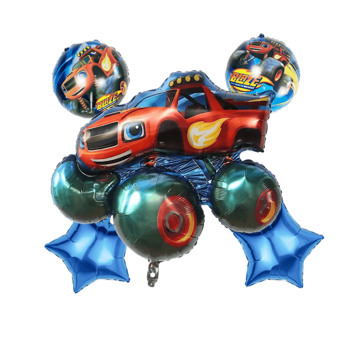 Flame Car Monster Car Theme Party Decoration Supplies Disposable Tableware Balloon Digital Set Boys Like Baby Shower