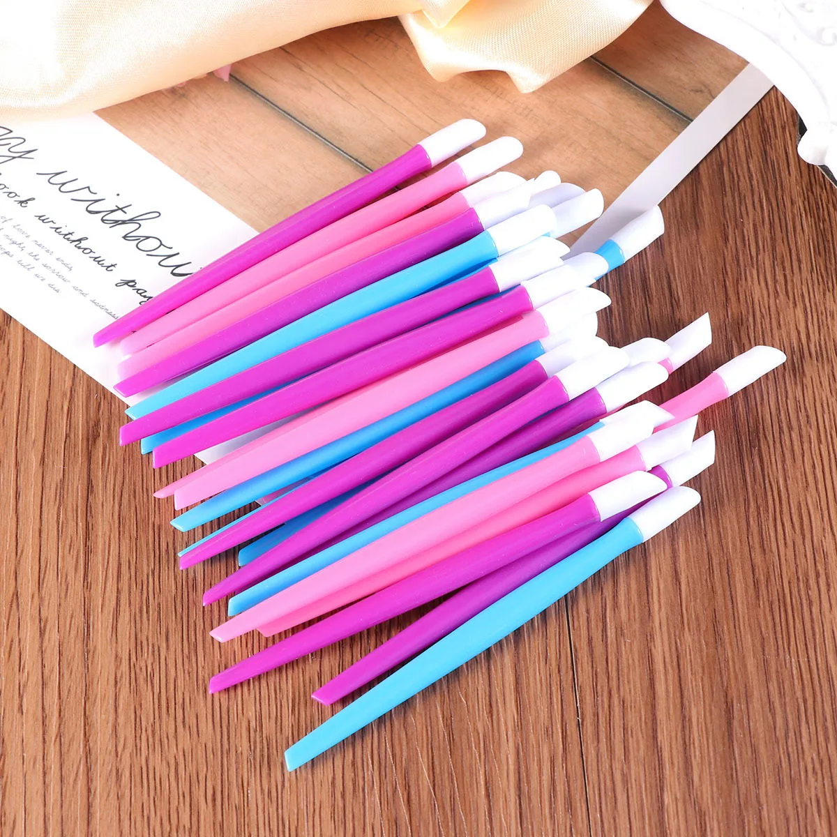 30 pcs Nail Cuticle Pusher Dead Skin Remover Tool Ergonomic Design For Manicure Polish Grind Cleaning Stick Nail Art Tools