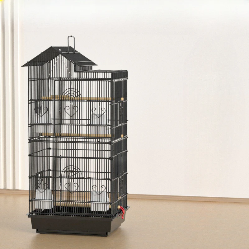 Speciality Courtyard Bird Cage Aviary Metal Chicken Home Hamster Bird Cage Carrier House Gabbia Pappagallo Pet Products RR50BC