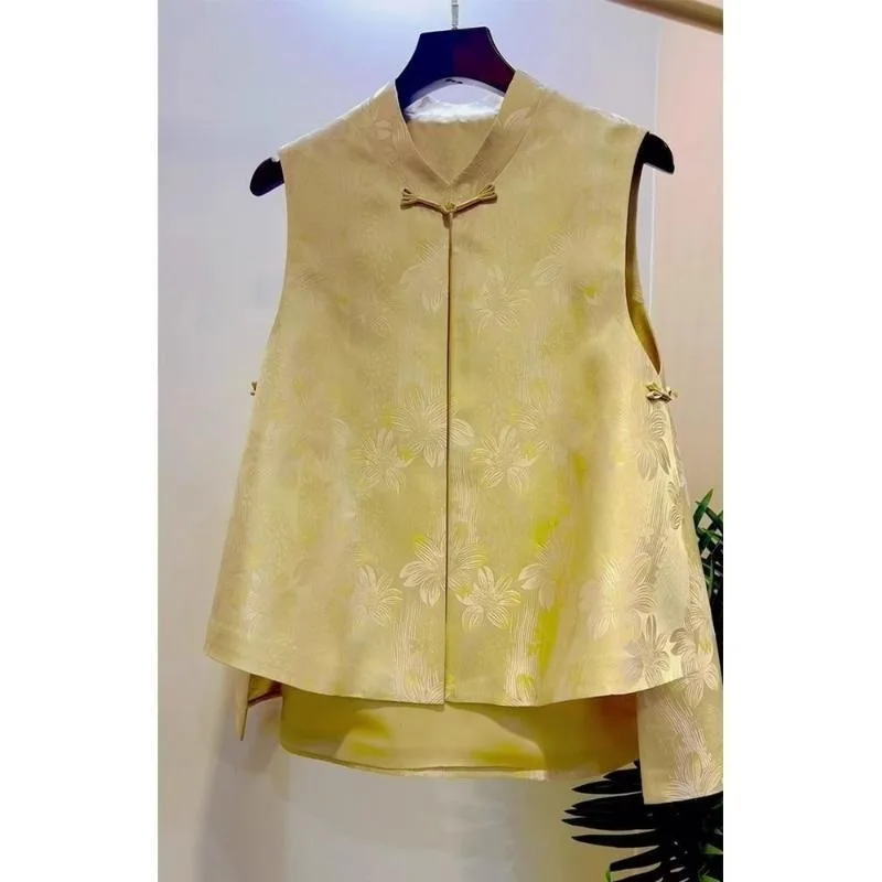 

Luxury Chinese Vest for Women, Premium Modern Tang Suit Waistcoat with Elegant Knotted Buttons