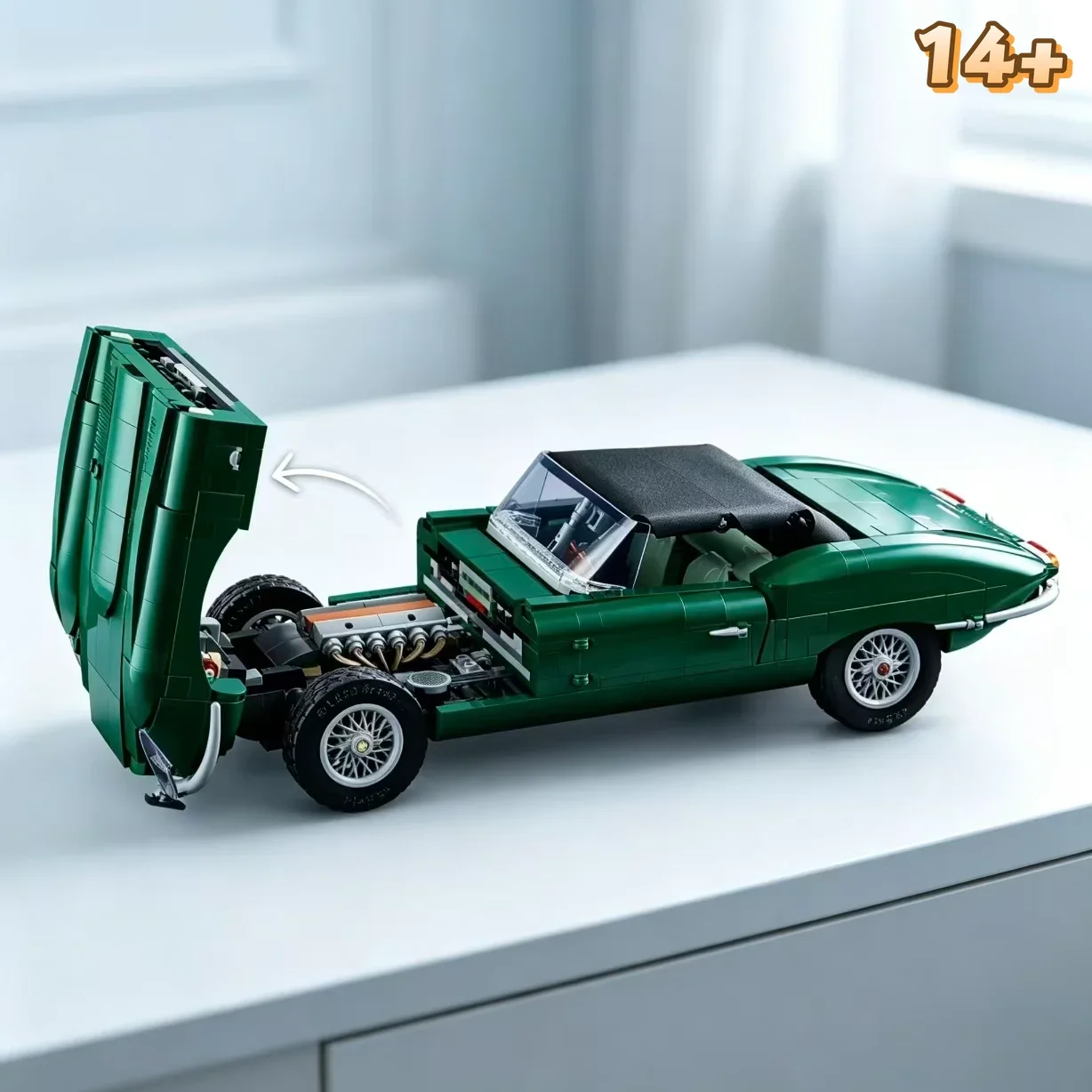 2026 New 1673pcs British Classic Supercar Retro Convertible 77 RW Sportscar Building Blocks Puzzle Model Toys For Birthday Gifts