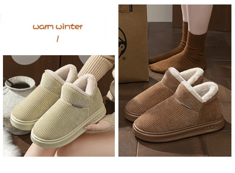 Herren-Plattformschuhe in Übergröße, EVA-Anti-Rutsch-Dicksohle, Winter-Warm-Plüsch-Hausschuhe für den Heimgebrauch, Indoor-Komfort – Detail 12