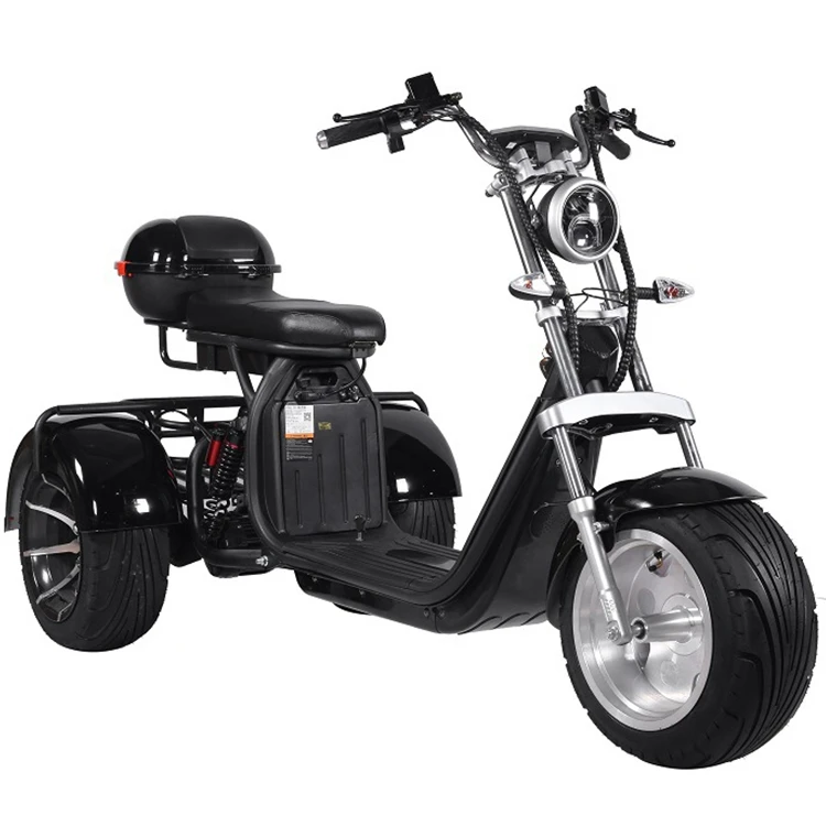 double seat adult electric scooter citycoco 2000w 3 wheel fat tire electric bike kit electric tricycle