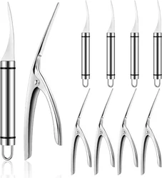 Stainless Steel Shrimp Stripper Peeler Shrimp Line Prawn Shell Peeler Durable Shrimp Cleaner Knife Kitchen Shrimp Peeling Tools